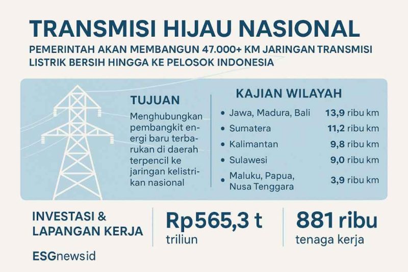 Pemerintah Bangun 47.000 Km Jaringan Transmisi untuk Akselerasi Listrik Bersih Nasional