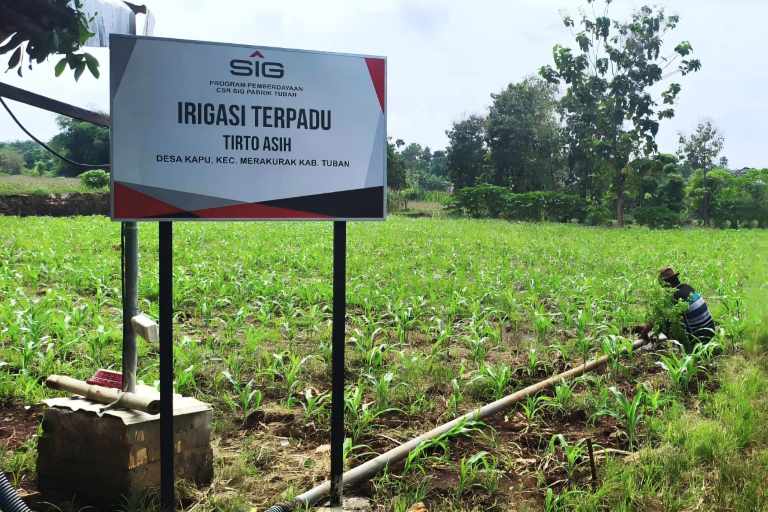 SIG Bangun Irigasi Terpadu, Petani Tuban Kini Bisa Panen Empat Kali Setahun